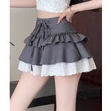 【HOOK】for girls レース切替フリルティアードミニスカート | HOOK | 詳細画像12 