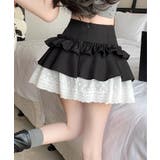 【HOOK】for girls レース切替フリルティアードミニスカート | HOOK | 詳細画像35 