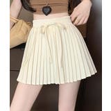 ベージュ | 【HOOK】for girls ウエストリボンプリーツスカート | HOOK