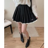 for girls ワンポイント制服風レイヤード風プリーツミニスカート | HOOK | 詳細画像11