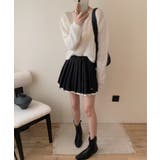 for girls ワンポイント制服風レイヤード風プリーツミニスカート | HOOK | 詳細画像16
