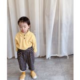 イエロー | 韓国子供服 ふわふわフリースポロシャツ キッズ | aimoha kids