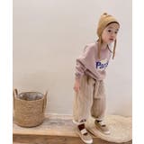 韓国子供服 英字フロントプリントフリーススウェット キッズ | aimoha kids | 詳細画像4 