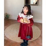 韓国子供服 ガーリー風レース襟ベロアワンピース キッズ | aimoha kids | 詳細画像19