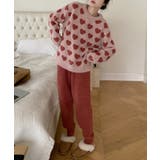 2点セット 秋冬もこもこ長袖＆ロングパンツ 柄ルームウェア【AW】 | aimoha  | 詳細画像2 