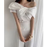 【Jasmine】2WAY肩見せクロスデザイン半袖Tシャツ Jasmine Gr… | aimoha | 詳細画像1