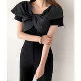 【Jasmine】2WAY肩見せクロスデザイン半袖Tシャツ Jasmine Gr… | aimoha | 詳細画像3