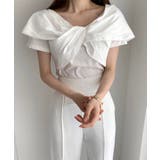 【Jasmine】2WAY肩見せクロスデザイン半袖Tシャツ Jasmine Gr… | aimoha | 詳細画像4