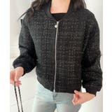 【Jasmine】ツイードショートジップブルゾン | aimoha | 詳細画像3