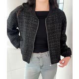 【Jasmine】ツイードショートジップブルゾン | aimoha | 詳細画像5