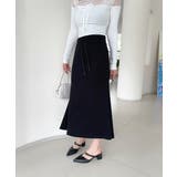 ブラック | スウェットマーメイドロングスカート Jasmine Grandiflorum | aimoha 