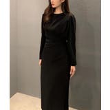 ブラック | 【Jasmine】アシンメトリーロングワンピース Jasmine Grandif… | aimoha 