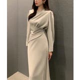 ライトグリーン | 【Jasmine】アシンメトリーロングワンピース Jasmine Grandif… | aimoha 