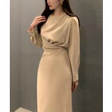 ベージュ | 【Jasmine】アシンメトリーロングワンピース Jasmine Grandif… | aimoha 