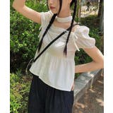 【Jasmine】チョーカーリボンパフブラウス Jasmine Grandifl… | aimoha | 詳細画像5