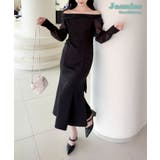 【Jasmine】オフショルチュールドッキングマーメイドワンピース | aimoha  | 詳細画像1 