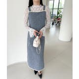 ネイビー | 【Jasmine】ツイード調キャミソール＋ロングスカート | aimoha 