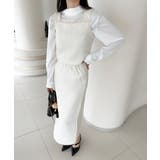 【Jasmine】ツイード調キャミソール＋ロングスカート | aimoha  | 詳細画像8 