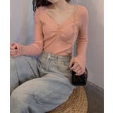 ピンク | 【Jasmine】Vネックリブ編みニットトップス Jasmine Grandif… | aimoha 