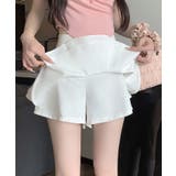 ホワイト | ウエスト切り替えフレアミニスカート Jasmine Grandiflorum | aimoha