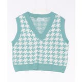 【Jasmine】千鳥柄ニットベスト Jasmine Grandiflorum | aimoha  | 詳細画像16 