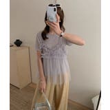 【Jasmine】チュールフリルキャミソール+ベーシックショートTシャツ | aimoha | 詳細画像10