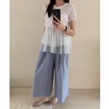 【Jasmine】チュールフリルキャミソール+ベーシックショートTシャツ | aimoha | 詳細画像12