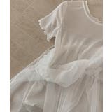 【Jasmine】チュールフリルキャミソール+ベーシックショートTシャツ | aimoha | 詳細画像17