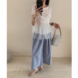 【Jasmine】チュールフリルキャミソール+ベーシックショートTシャツ | aimoha | 詳細画像20