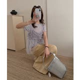 【Jasmine】チュールフリルキャミソール+ベーシックショートTシャツ | aimoha | 詳細画像6