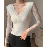 ホワイト | 【Jasmine】レースインナートップスカップ付き Jasmine Grandi… | aimoha