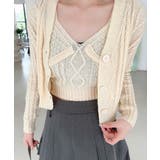 【Jasmine】ケーブル編みニットカーディガン+キャミソール Jasmine … | aimoha  | 詳細画像8 