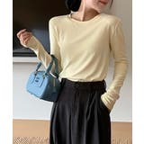 イエロー | 長袖Tシャツインナートップス Jasmine Grandiflorum | aimoha