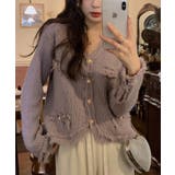 【Jasmine】ツイード風フリンジニットカーディガン Jasmine Gran… | aimoha | 詳細画像6