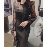 ブラック | 【Jasmine】シアレースマーメイドロングワンピース Jasmine Gran… | aimoha 