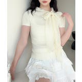 【Jasmine】リボンシアーニットトップス | aimoha | 詳細画像3