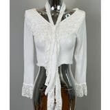 【Jasmine】レースダブルラッフルフリルブラウス | aimoha | 詳細画像11