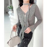 【Jasmine】レースダブルラッフルフリルブラウス | aimoha | 詳細画像3