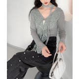 【Jasmine】レースダブルラッフルフリルブラウス | aimoha | 詳細画像4