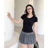  【Jasmine】カップ付き！レーススリムフィットTシャツ | aimoha  | 詳細画像11 