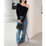 【Jasmine】アシメチェーンワンショルトップス | aimoha  | 詳細画像6 