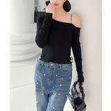 【Jasmine】アシメチェーンワンショルトップス | aimoha  | 詳細画像3 