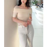 【Jasmine】メッシュ切り替えオフショルTシャツ | aimoha | 詳細画像5