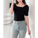 【Jasmine】メッシュ切り替えオフショルTシャツ | aimoha | 詳細画像10