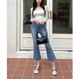 ナローストラップ長袖トップス Jasmine Grandiflorum | aimoha | 詳細画像2