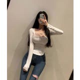 ナローストラップ長袖トップス Jasmine Grandiflorum | aimoha | 詳細画像5