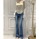 ナローストラップ長袖トップス Jasmine Grandiflorum | aimoha | 詳細画像8