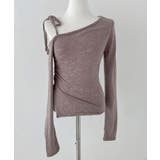 【Jasmine】肩見せシャーリングリボンショートトップス Jasmine Gr… | aimoha  | 詳細画像1 