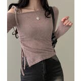 【Jasmine】肩見せシャーリングリボンショートトップス Jasmine Gr… | aimoha  | 詳細画像16 