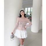 ピンク | 2WAYフロントボタンデザインニットプルオーバー | aimoha 